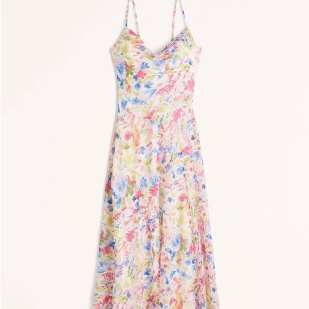 Abercrombie & Fitch Water Color Cowl
Neck Dress NWT